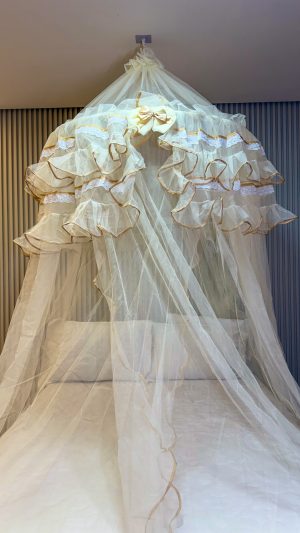 Mosquiteiro de Teto mexicano exclusivo aro gigante com bico inglês e abertura lateral